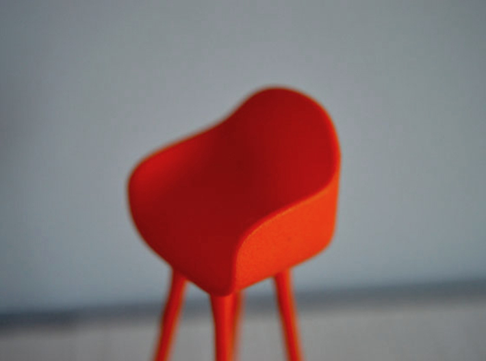 1:12 Highchair complete 3 3d printed 1:12 Kinderstoel 3 - rood