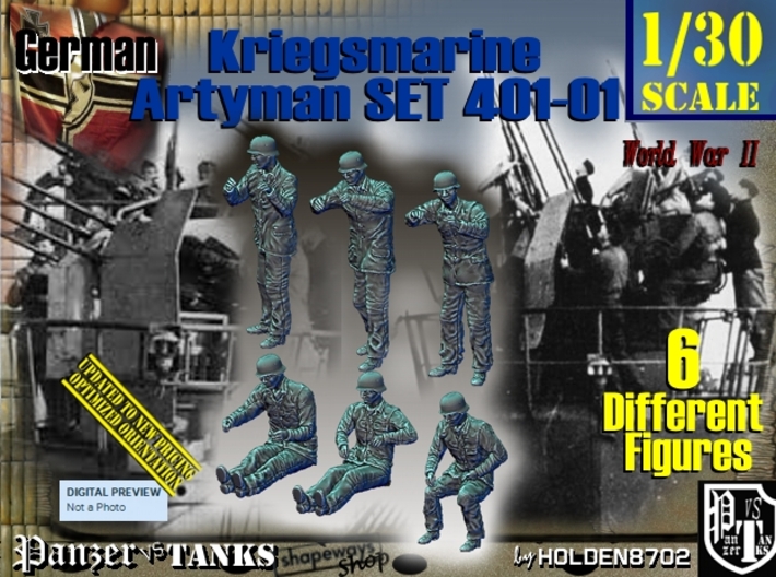 1/30 Kriegsmarine Artyman Set401-01 3d printed