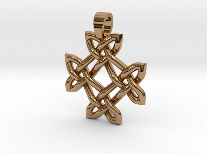 Crossing celtic knot [pendant] 3d printed