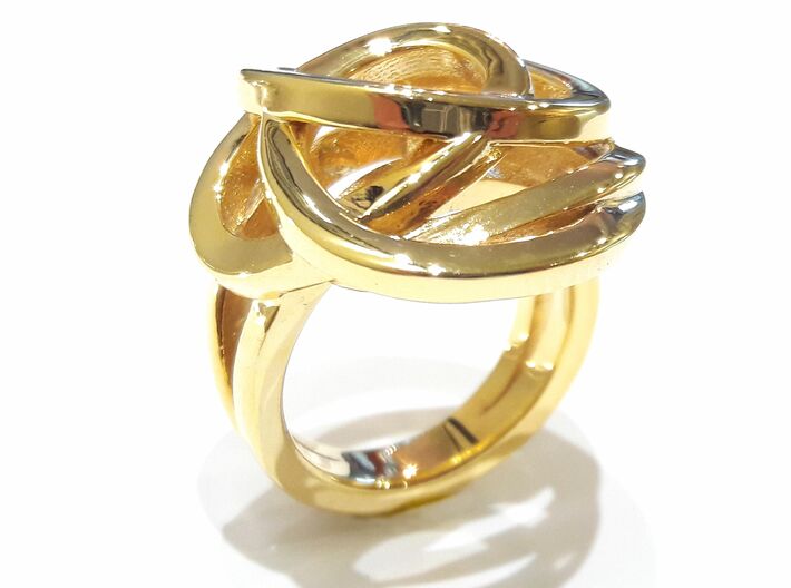 Love is in the Air Ring 3d printed Gold Ring  Air Love