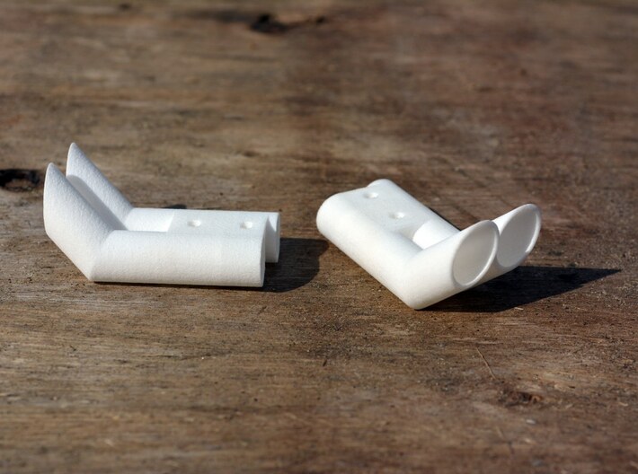 1:10 Drift Exhaust - Bosozuku Twin set 3d printed Picture shows model with sprue's removed