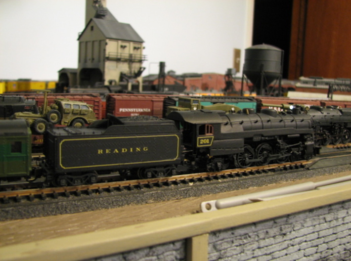 N Scale Reading G3 Steam Locomotive Shell 3d printed Finished model on a PRR K4 mechanism from Bachmann