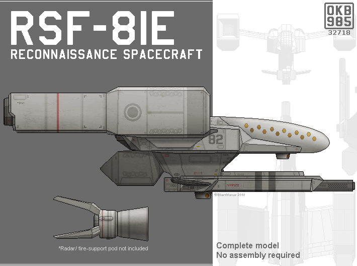 RSF-81E Reconnaissance Spacecraft 3d printed