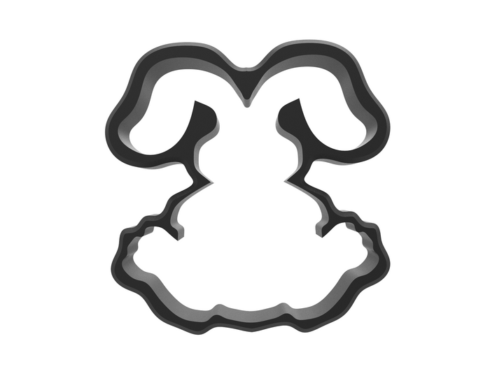Bunny Shape Cookie Cutter Stamp 3 3d printed 