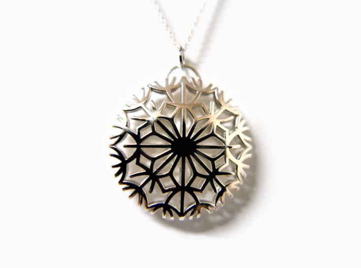 Dandelion seeds pendant(32mm) 3d printed