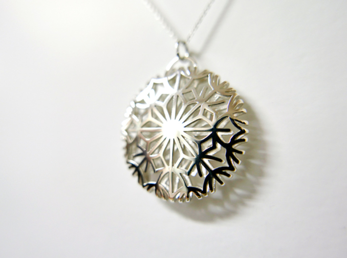 Dandelion seeds pendant(32mm) 3d printed 