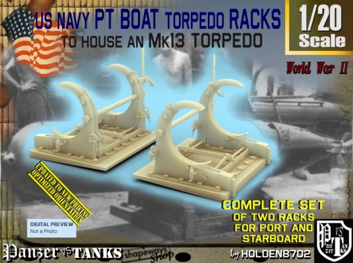 1/20 PT Torpedo Rack TypE 3d printed