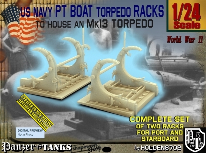 1/24 PT Torpedo Rack TypE 3d printed