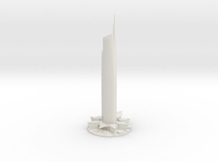Almas Tower (1:2000) 3d printed