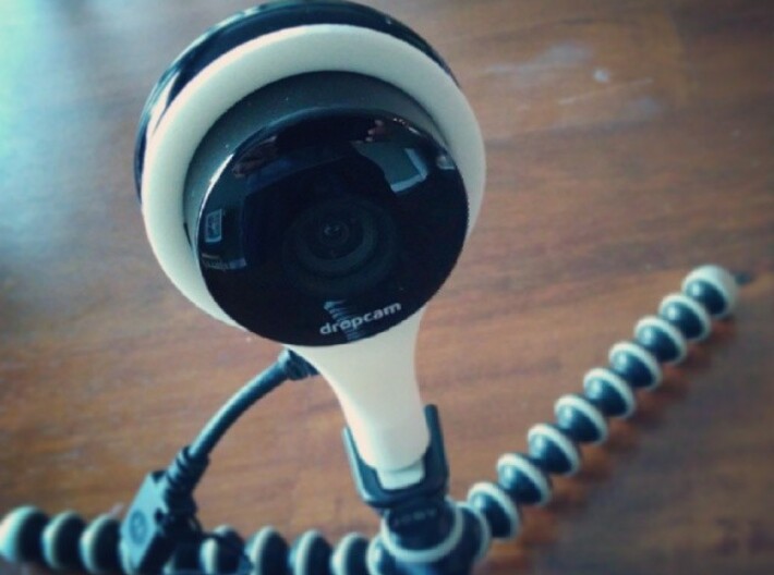 Dropcam Mount 3d printed Dropcam mounted and on a Gorillapod.