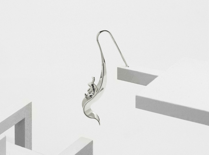 Rabbit Earrings (Listening) 3d printed 