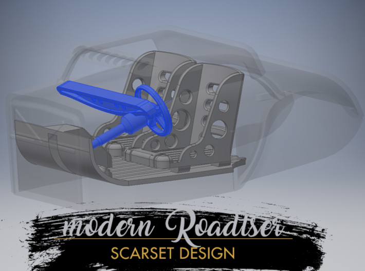 ROADSTER Steering wheel - column - dashboard 3d printed 