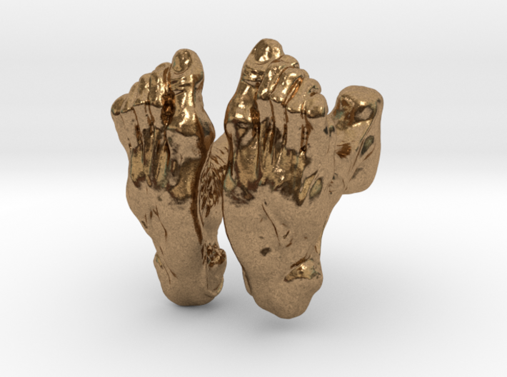 Veined and wrinkly natural Foot Lover's Cufflinks 3d printed