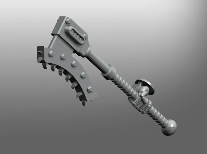 Romphaia pattern Chain-Axe (right hand) 3d printed 