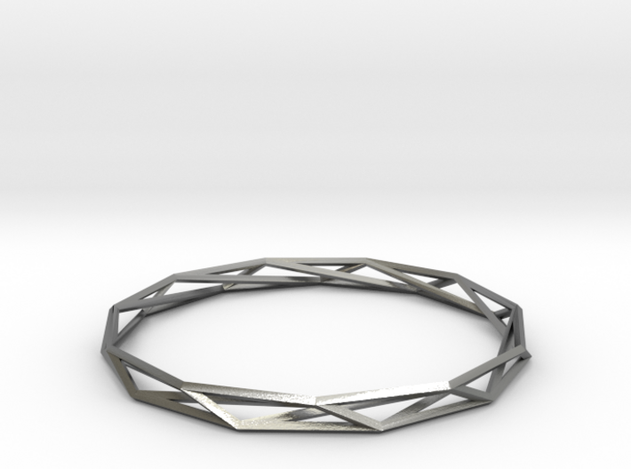 Nonagon-Hendecagon Wireframe Geometoric Ring 3d printed