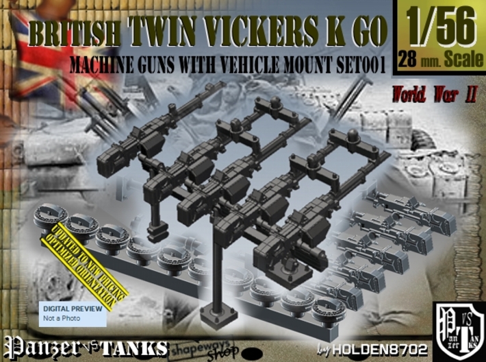 1/56 Vickers K GO Set001 3d printed