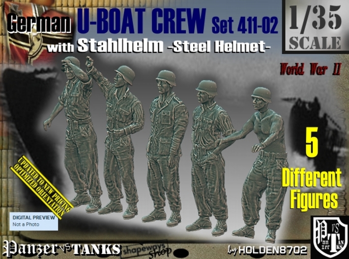 1/35 German U-Boot Crew Set411-02 3d printed