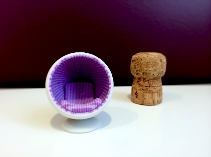 Bubble Chair: Purple & White Gingham (1:24 Scale) 3d printed 