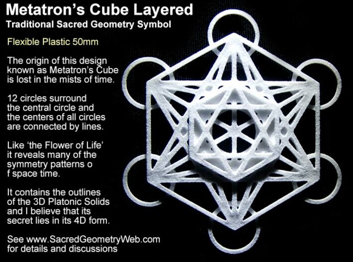 Metatrons Cube Layered 50mm 3d printed