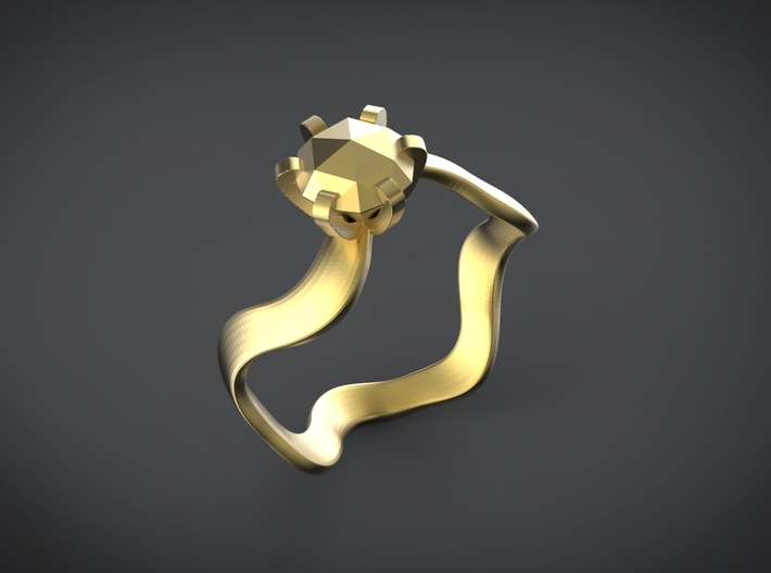 waved engagement ring 3d printed 