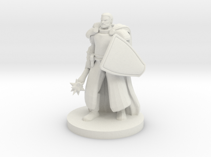 Sun Cleric with a Mace and Shield 3d printed