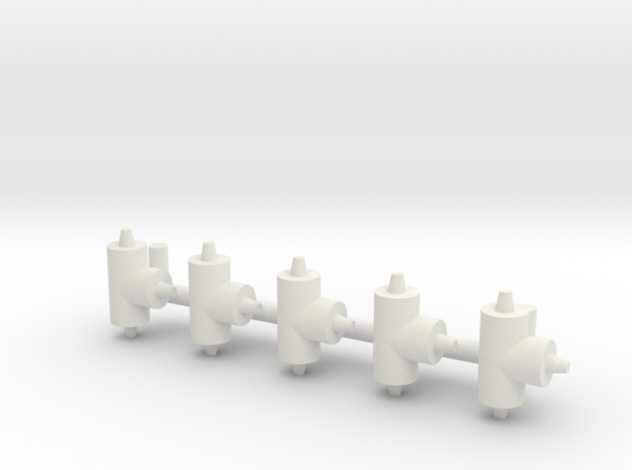 ø2.4mm 3/32&quot; Pipe Fittings T 5pc 3d printed