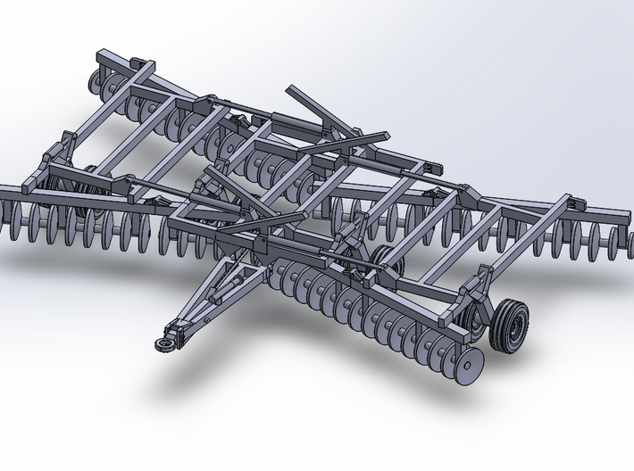 32’ HD Double-Offset Folding Disc Harrow - Parked  3d printed 