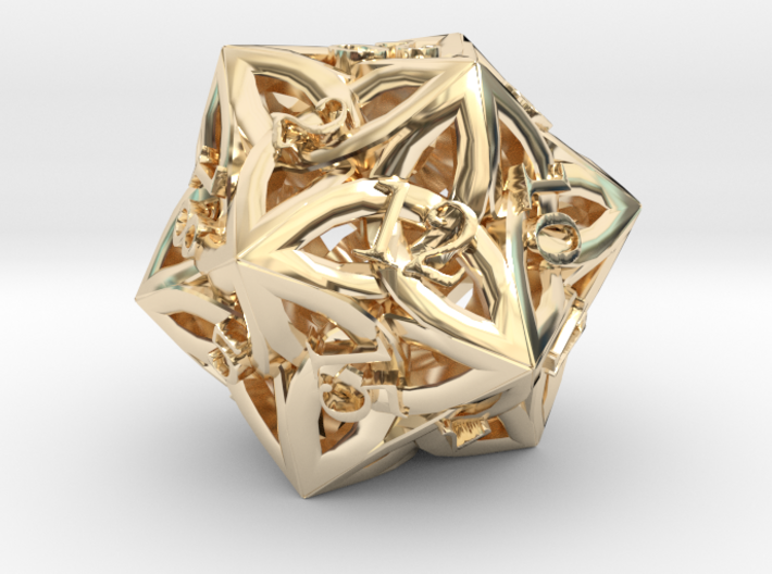 Celtic D20 - small (18mm) 3d printed