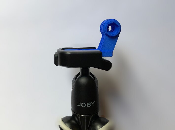 GoPro mount for JOBY GorillaPod Hybrid 3d printed Actual print - Blue Strong & Flexible Polished