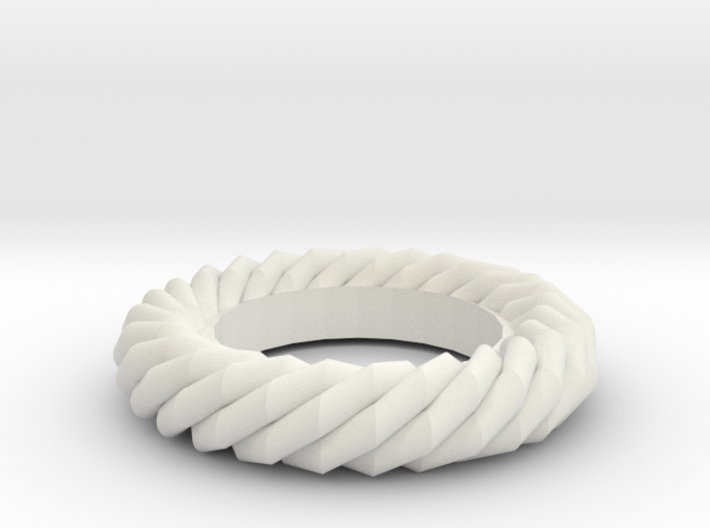 Twist ring gold 3d printed