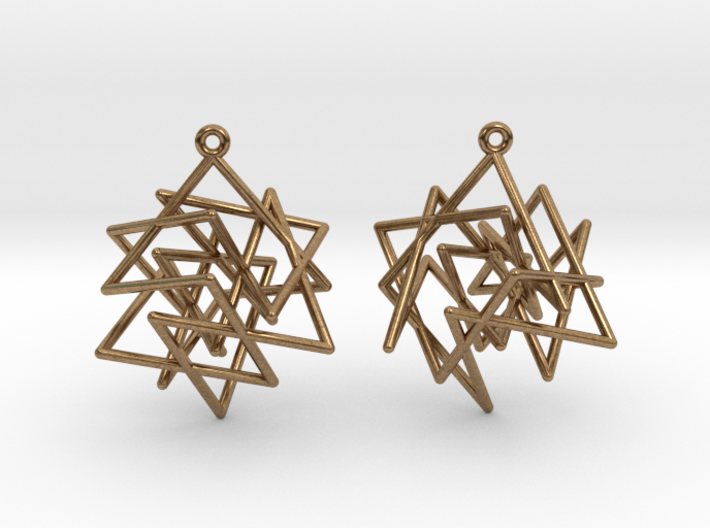 Knight's Tour Cube Earrings 3d printed