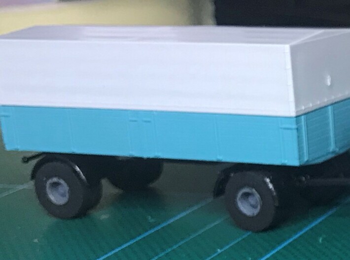 Truck Tires Brekina 3d printed Trailer fitted with printed rims and tires.