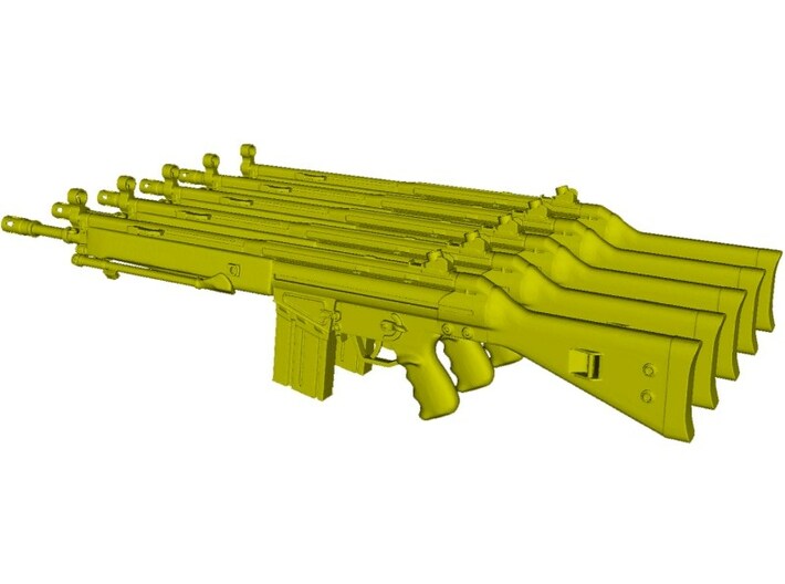 1/10 scale Heckler &amp; Koch G-3A3 rifles A x 5 3d printed