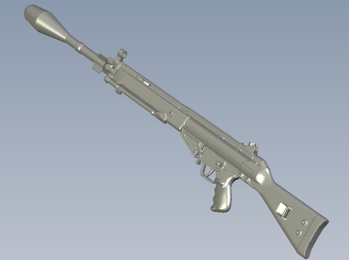 1/10 scale H&K G-3A3 rifles & DM-22A1 grenades x 3 3d printed 