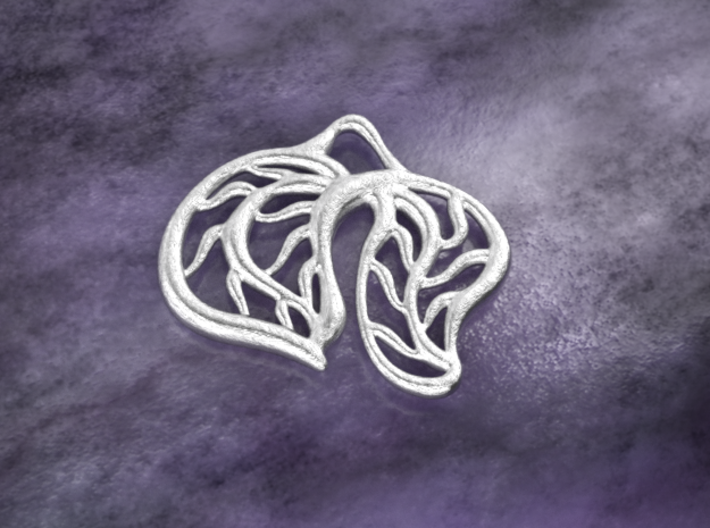 Leaves 3d printed raw silver material