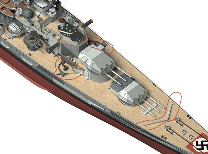 1/100 DKM Scharnhorst Breakwater SET 3d printed 