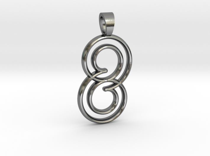Double spiral [pendant] 3d printed