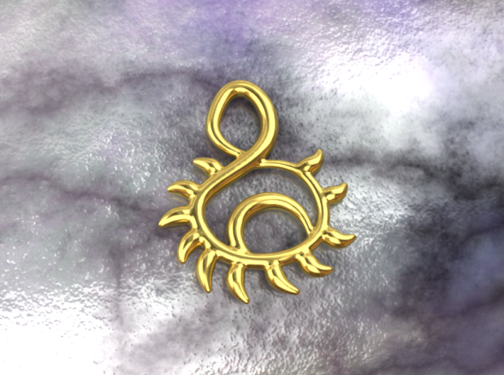 Sunset 3d printed gold material