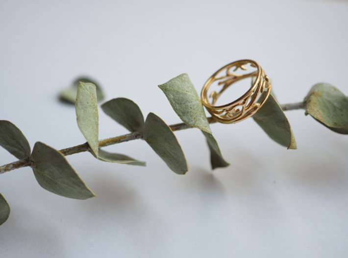 Delicate Ivy Ring 3d printed 