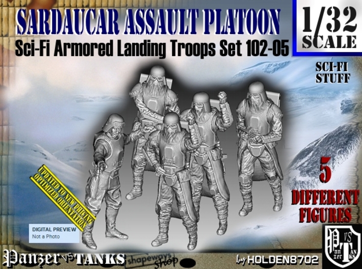 1/32 Sci-Fi Sardaucar Platoon Set 102-05 3d printed