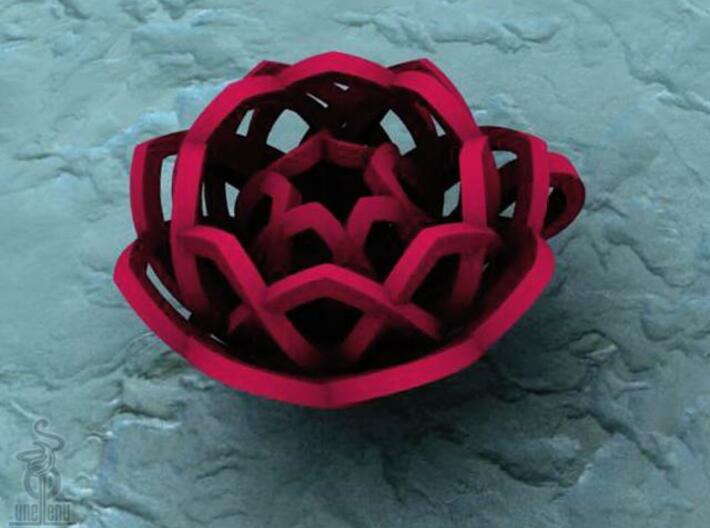 Transcendence lotus flower pendant  3d printed 