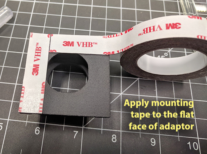 AmScope Microscope Cellphone Adapter 3d printed Apply tape.