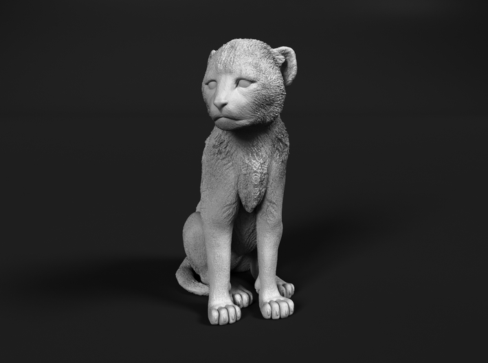 Cheetah 1:87 Sitting Cub 3d printed 