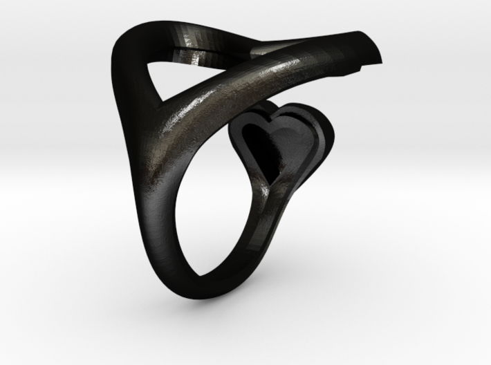2 heart ring 3d printed