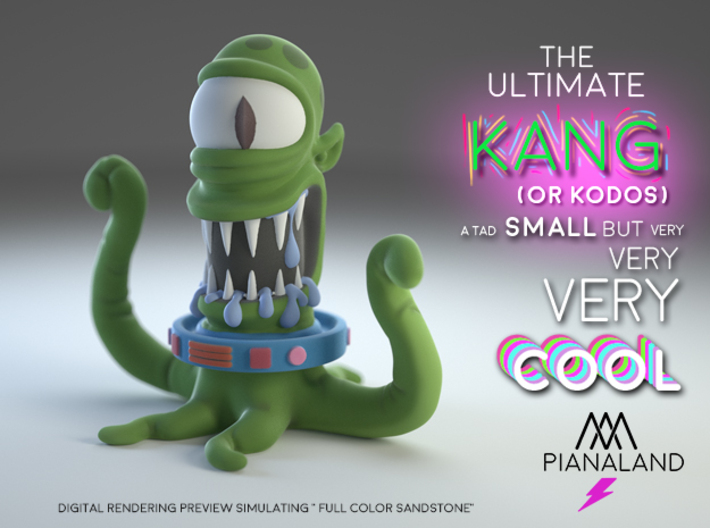 the ultimate KODOS (or KANG)  3d printed Full Color Sand Stone render simulation