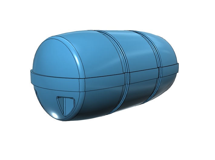 1/500 Life Raft Canisters, late Cold War-era USN 3d printed 