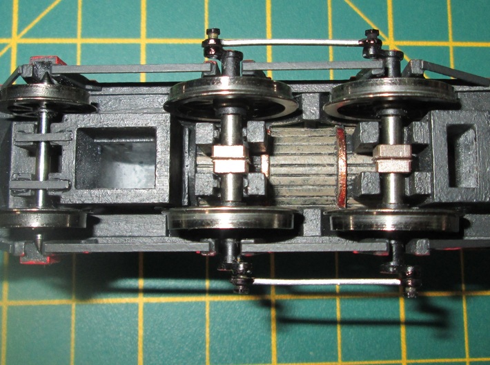 00 Scale Lion (Titfield Thunderbolt) Loco  3d printed Positioning of the driving wheel bearings