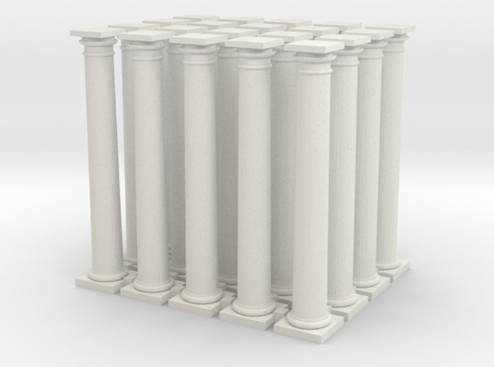 20 Doric Columns 45mm high 3d printed