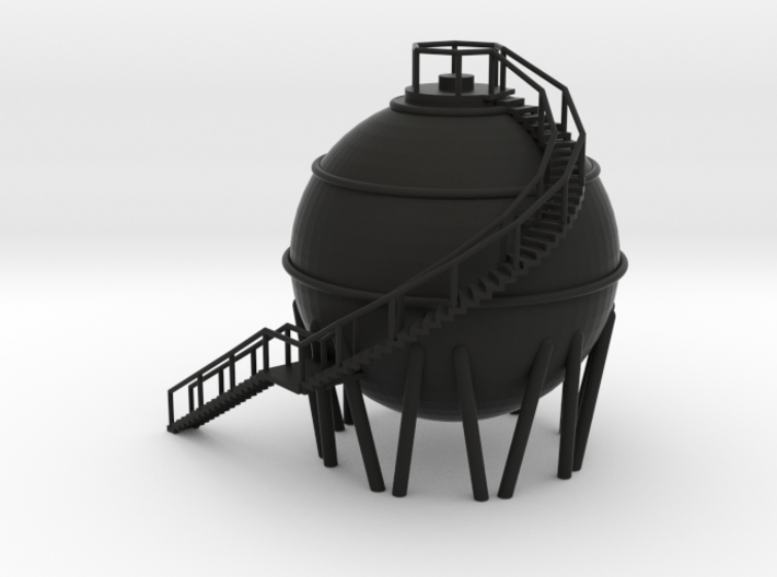 Chemical Spherical Storage Tank - N 160:1 Scale 3d printed
