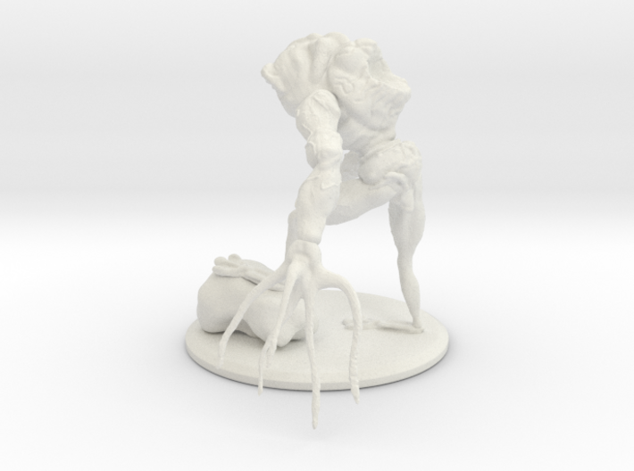 Alien Creature Standing on Rock 3d printed